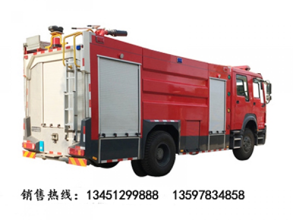 豪沃單橋水罐(泡沫)消防車載液8噸(國(guó)五)