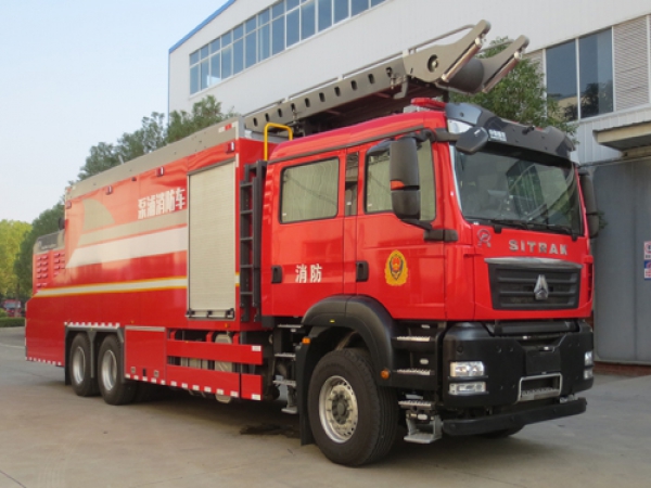 重汽泵浦消防車(遠(yuǎn)程供水+水帶敷設(shè))