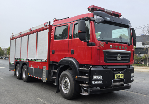 重汽汕德卡干粉消防車(chē)